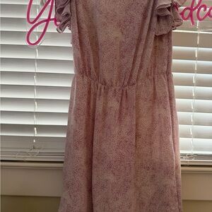 LOFT Kids Dress in Soft Pink Pattern